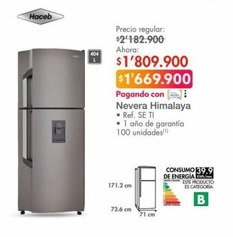 Metro Nevera haceb oferta