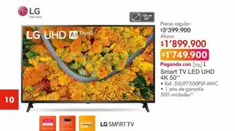 Metro Smart tv 3d led 50'' 4k lg oferta