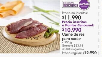 Metro Carne de res para sudar x 500g oferta