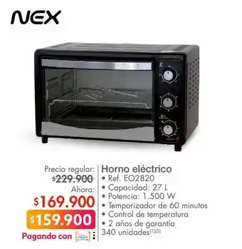 Horno eléctrico nex