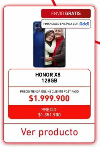 Claro Honor x8 128gb oferta