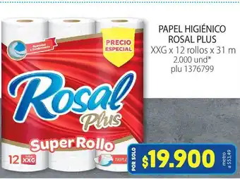 Colsubsidio Papel higiénico rosal plus oferta