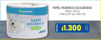 Colsubsidio Papel higiénico colsubsidio rollo x30m oferta
