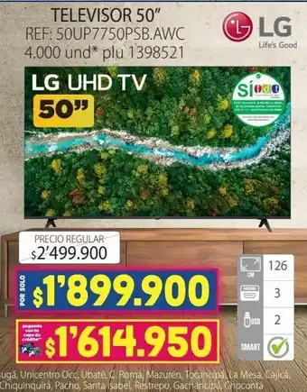 Colsubsidio Televisor lg 50” oferta