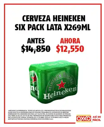 Oxxo Cerveza Heineken Six Pack Lata x 269ml oferta