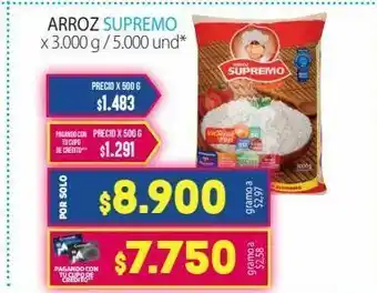 Colsubsidio Arroz supremo x 3.000g oferta