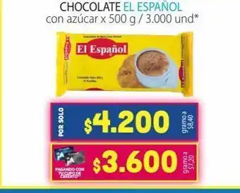 Colsubsidio Chocolate el español con azúcar x 500g oferta