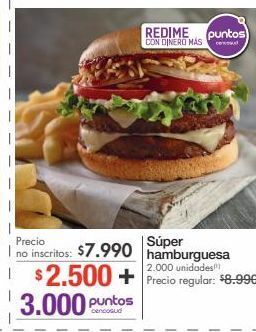 Metro Súper hamburguesa oferta