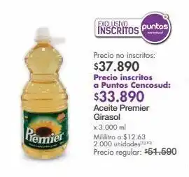 Metro Aceite premier girasol x 3.000 ml oferta