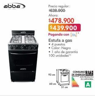 Metro Estufa a gas abba oferta
