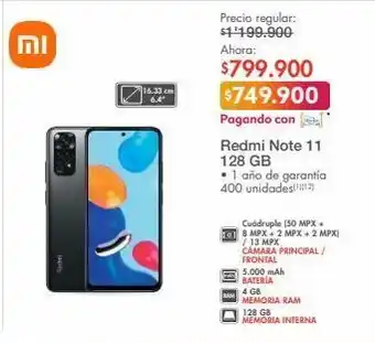 Metro Redmi note 11 128 gb xiaomi oferta