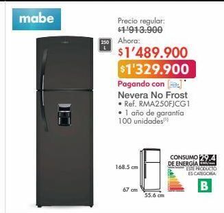 Metro Nevera no frost mabe oferta