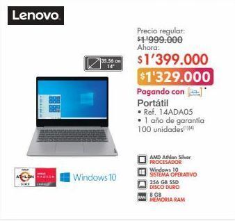 Metro Computador portátil lenovo oferta