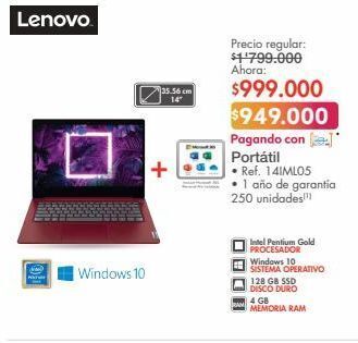 Metro Computador portátil lenovo oferta