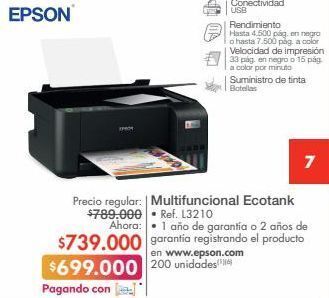 Metro Multifuncional ecotank epson oferta