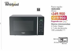 Metro Horno microondas whirlpool oferta
