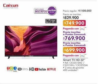 Metro Smart tv hd 32'' caixun oferta