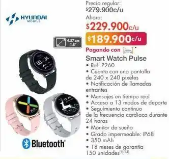 Metro Smart watch pulse hyundai oferta