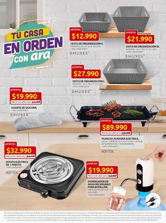Ara Cesta de organización oferta