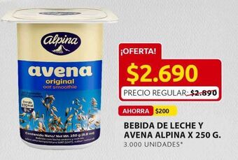 Ara Bebida de leche y avena alpina x 250g oferta