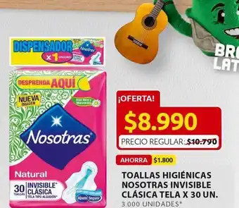 Ara Toallas higiénicas nosotras invisibles clásica tela x 30un oferta