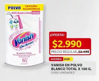 Ara Vanish en polvo blanco total x 100g oferta