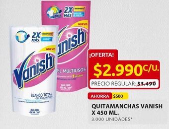 Ara Quitamanchas vanish x 450ml oferta
