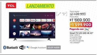 Jumbo Smart tv led uhd 4k 43" oferta