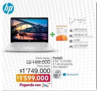 Jumbo Computador portátil hp oferta