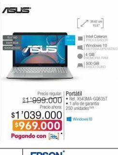 Jumbo Computador portátil asus oferta