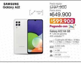 Jumbo Galaxy a22 64 gb samsung oferta