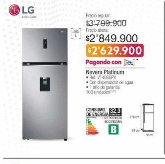 Jumbo Nevera platinum lg oferta