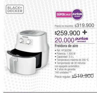 Jumbo Freidora de aire black & decker oferta