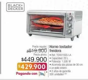 Jumbo Horno tostador freidora black & decker oferta