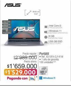 Jumbo Computador portátil asus oferta