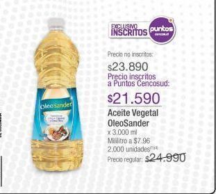 Jumbo Aceite vegetal oleosander x 3.000 ml oferta