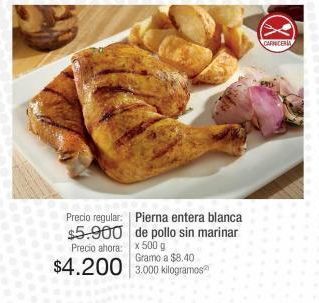 Jumbo Pierna entera blanca de pollo sin marinar x 500 g oferta