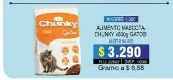 Surtifamiliar Alimento Mascota Chunky x500g Gatos oferta