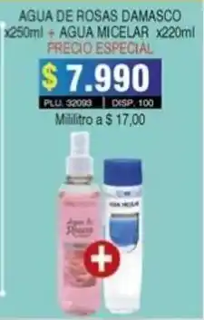 Surtifamiliar Agua de Rosas Damasco x 250ml + Agua Micelar x 220ml oferta