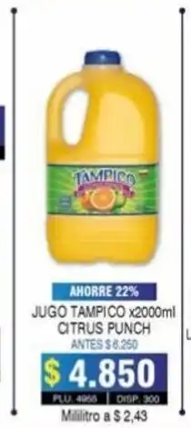 Surtifamiliar Jugo Tampico x 2000ml Citrus Punch oferta