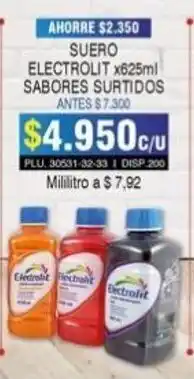Surtifamiliar Suero Electrolit x 625ml Sabores Surtidos oferta