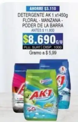 Surtifamiliar Detergente Ak 1 x 1450g Floral - Manzana - Poder de la Barra oferta
