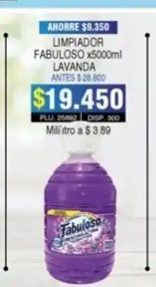 Limpiador Fabuloso x 5000 ml Lavanda