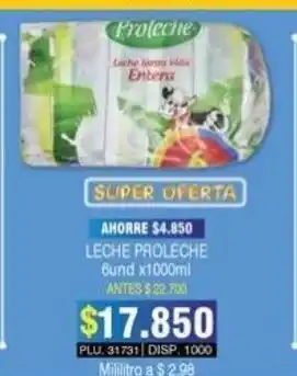 Leche Proleche 6und x 1000 ml