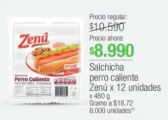 Jumbo Salchicha perro caliente zenú x 12 unidades oferta