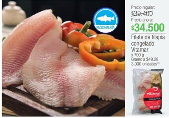 Jumbo Filete de tilapia congelado vitamar x 700 g oferta