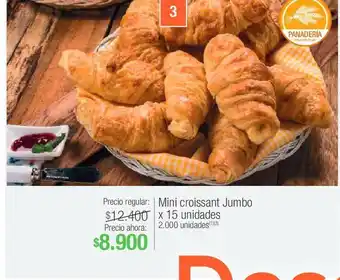 Jumbo Mini croissant jumbo x 15 unidades oferta