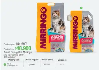 Jumbo Arena para gatos mirringo x 10 k oferta