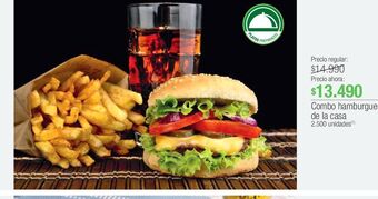 Jumbo Combo hamburguesa de la casa oferta