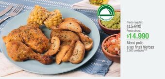 Jumbo Menú pollo a las finas hierbas oferta